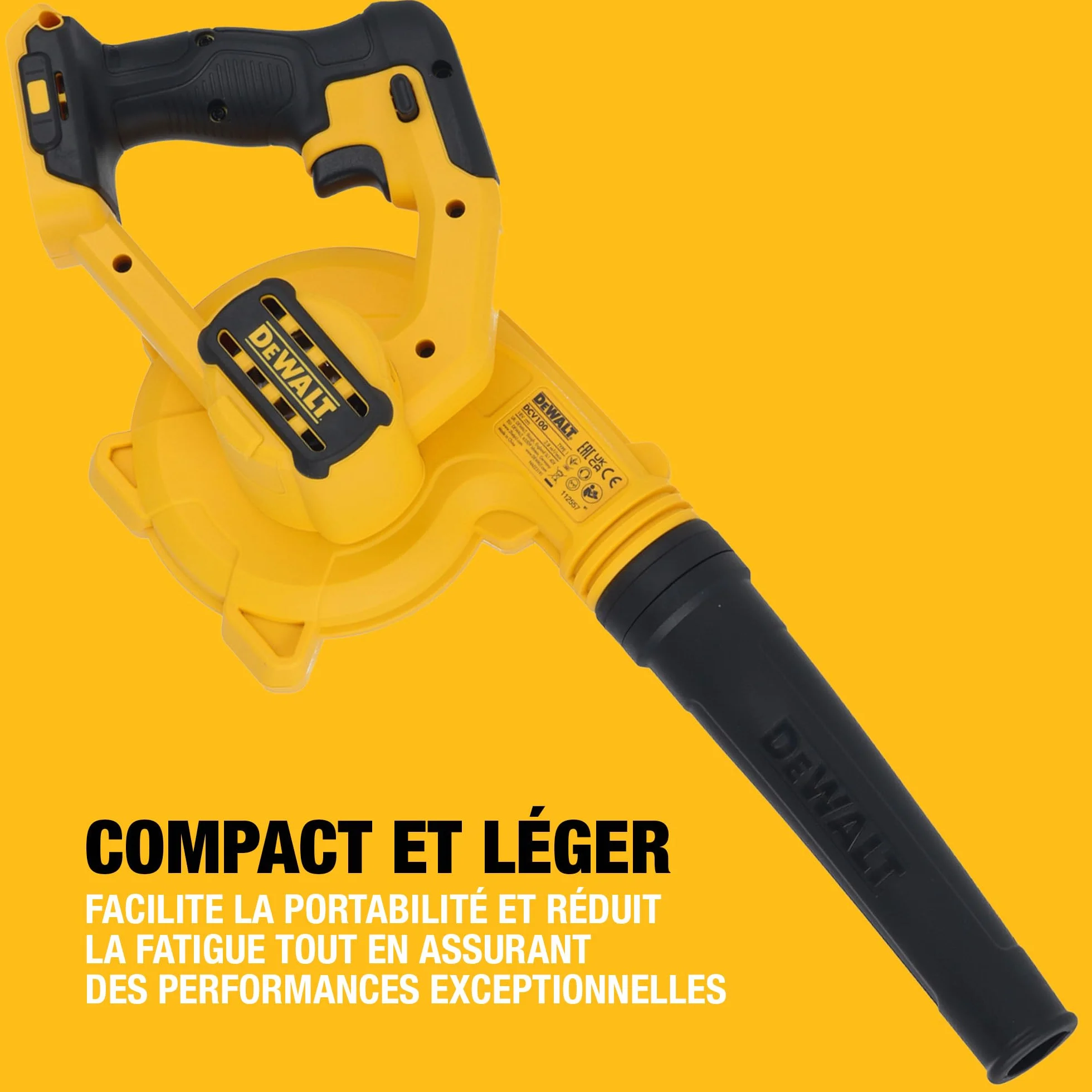 DEWALT Souffleur Compact 18V XR DCV100-XJ Outil Seulement