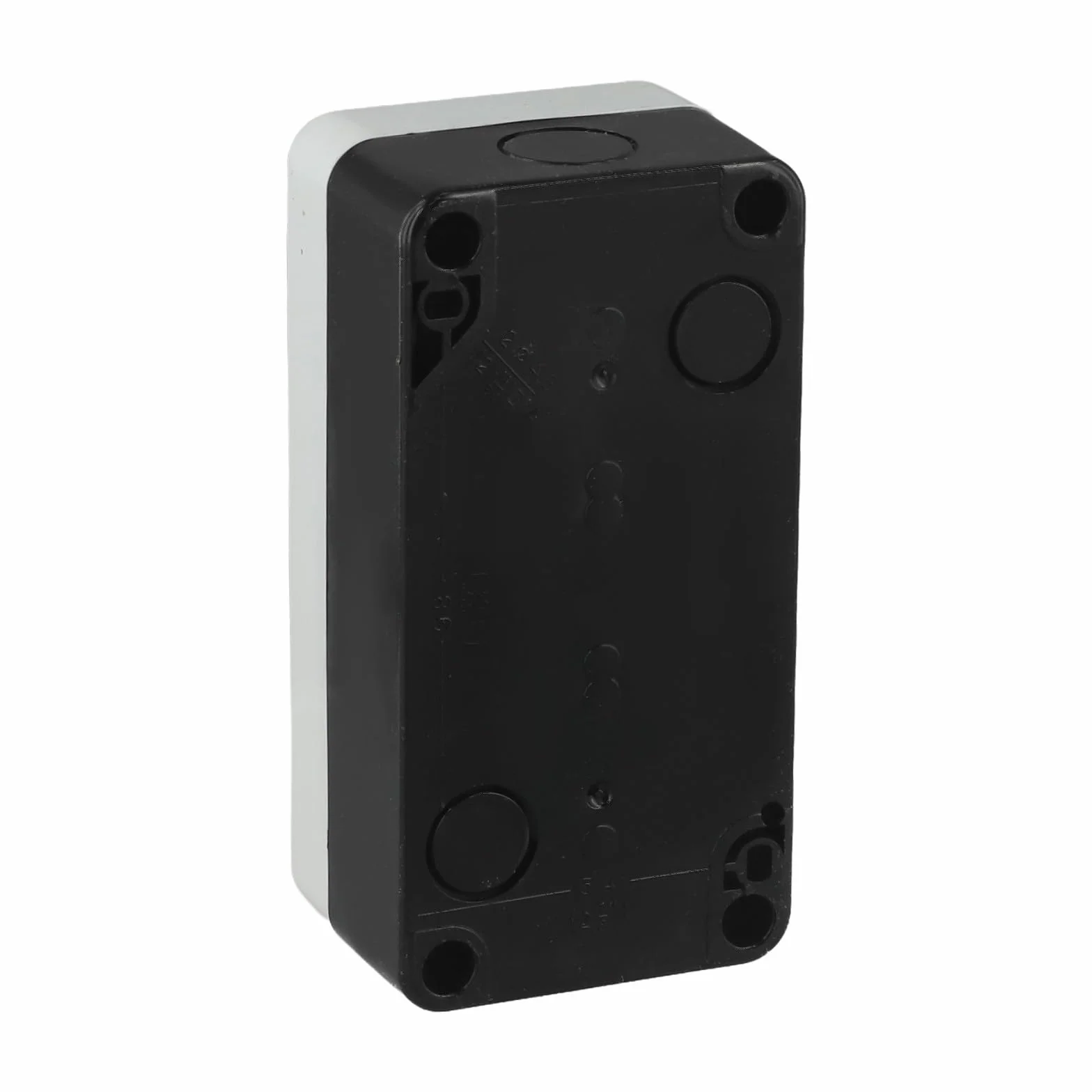 Boîtier de commande à bouton poussoir avec trois positions et design étanche pour une gestion électrique fiable