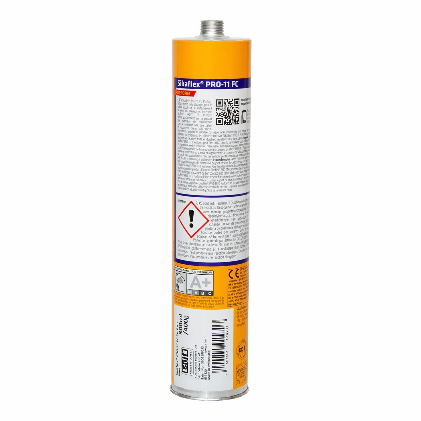 SIKA - Mastic polyuréthane PU tout en 1 - Sikaflex PRO 11 FC Purform Beige - Collage puissant - Mastic multi-matériaux - Etanche - Intérieur et Extérieur - Construction et Bricolage - 300ml