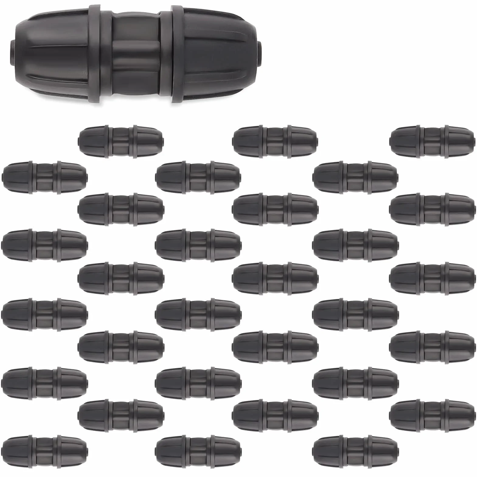 Lot de 30 raccords d'irrigation goutte-à-goutte 1/4 pouce droits à barbelures verrouillables pour tuyau 6 mm