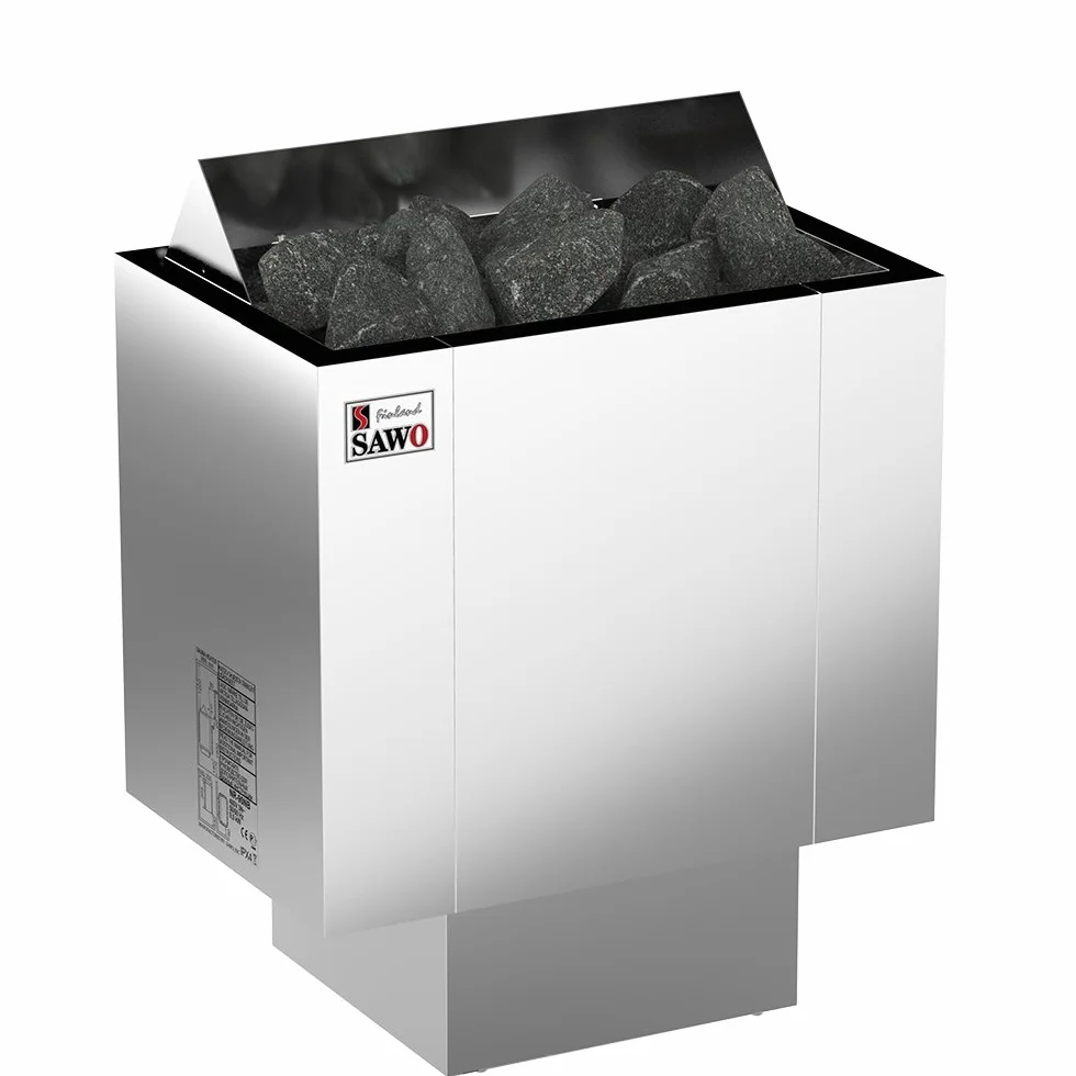 Sauna Poêle Électrique SAWO NORDEX 2017, Gamme de puissance: 4,5 kW; 6,0 kW; 8,0 kW; 9,0 kW; Nécessite l'unité de contrôle séparé (NS modèle); Multi-Tension: soit monophasé ou triphasé;