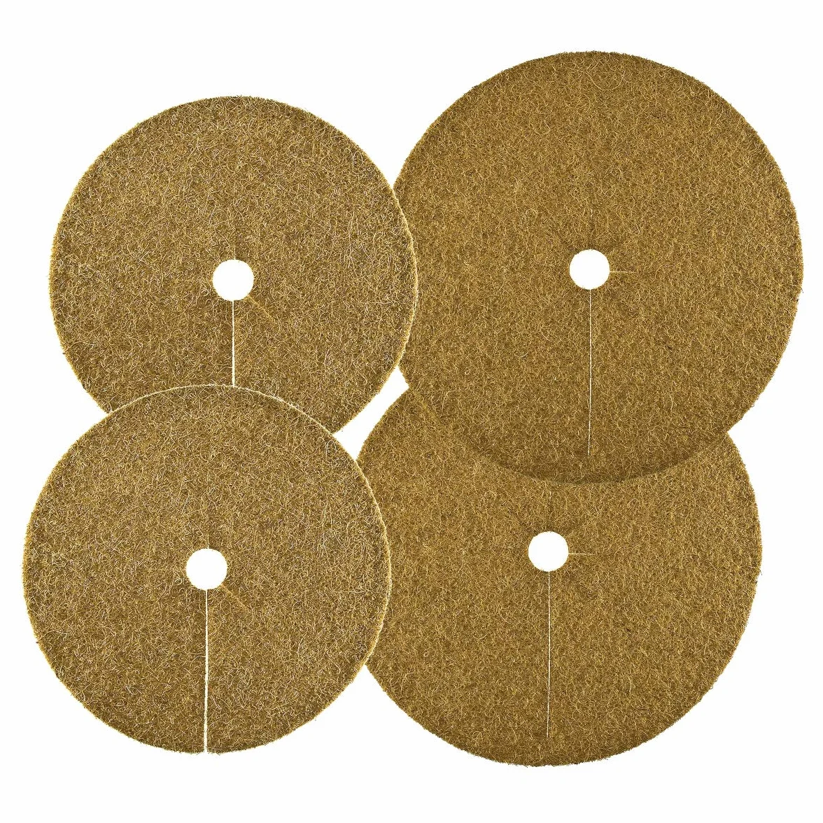 HaGa Lot de disques en Coco 2 x L Ø 45 cm + 2 x XL Ø 60 cm Protection hivernale pour Plantes en Pot