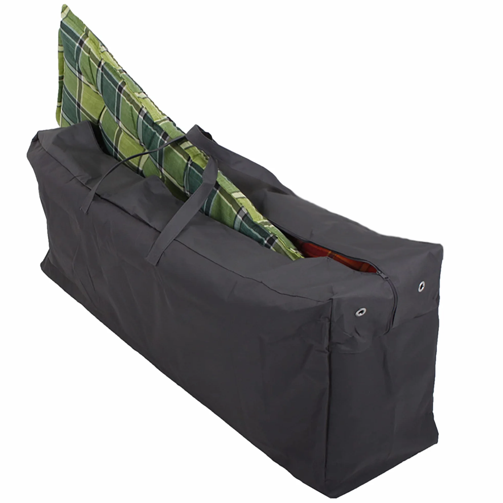 Novatool Sac de Protection Housse 4 Coussins 420 D Anthracite 125 x 32 x 50 cm Fauteuil Dossier Haut Jardin
