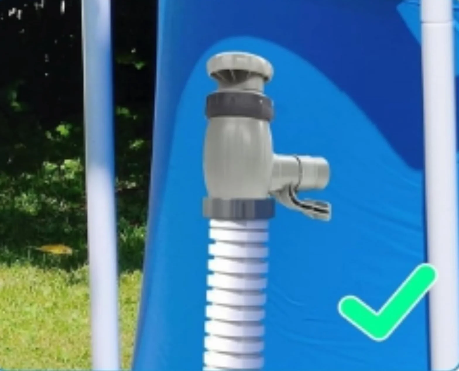 Adaptateur Tuyau Piscine Hors Sol Vanne d'Arrêt Support Tuyau 32/38mm