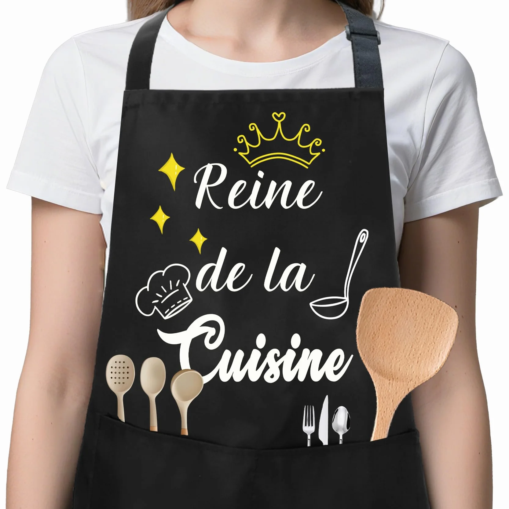 Tablier De Cuisine Personnalisé Femme Cadeau Anniversaire Noel Fete Des Mere