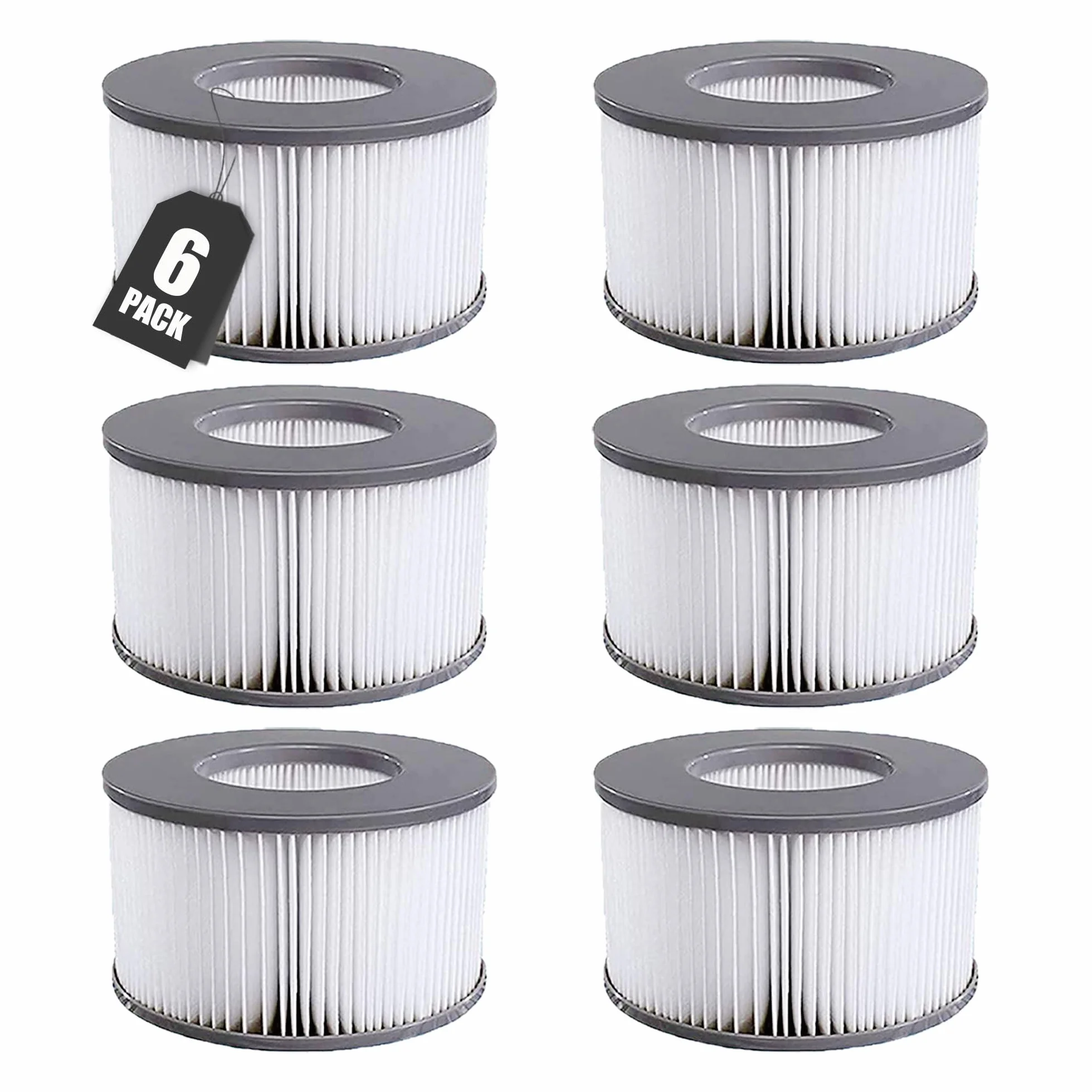 Filtre Spa Lite pour MSpa, 6 pcs Cartouche de Filtre à Eau pour Whirlpool MSpa à Partir de 2020