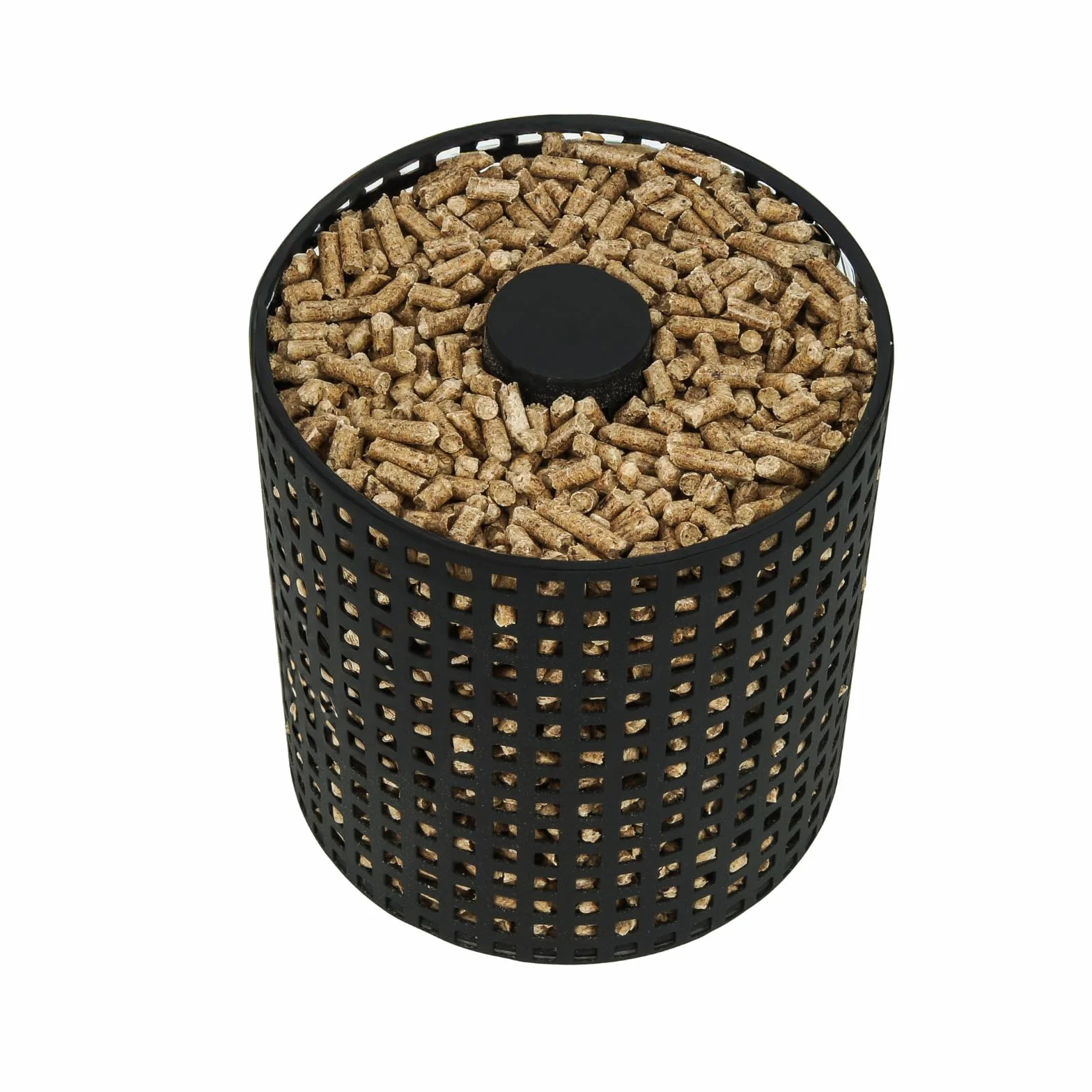VALO Panier à pellets 17 x 18 cm Noir Acier Résistant au feu