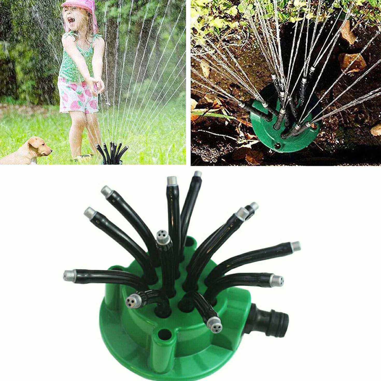 Arroseur Rotatif Pelouse Automatique Jardin Irrigation 1 Pièce Vert Système Souterrain Potager Multi Tête