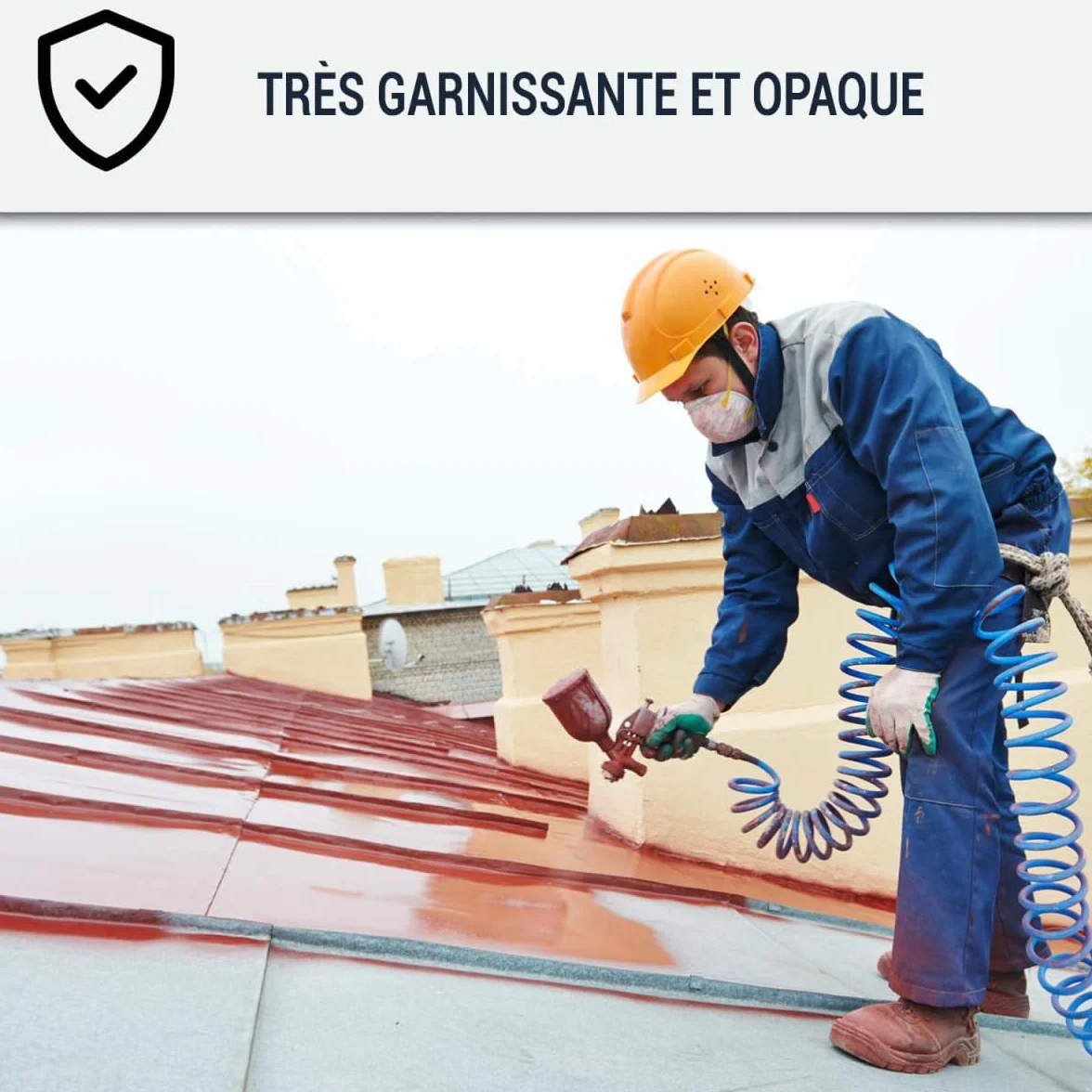 ARCANE INDUSTRIES Peinture toiture, tuile, ciment et terre cuite - 10 L Brun Orangé - RAL 8023
