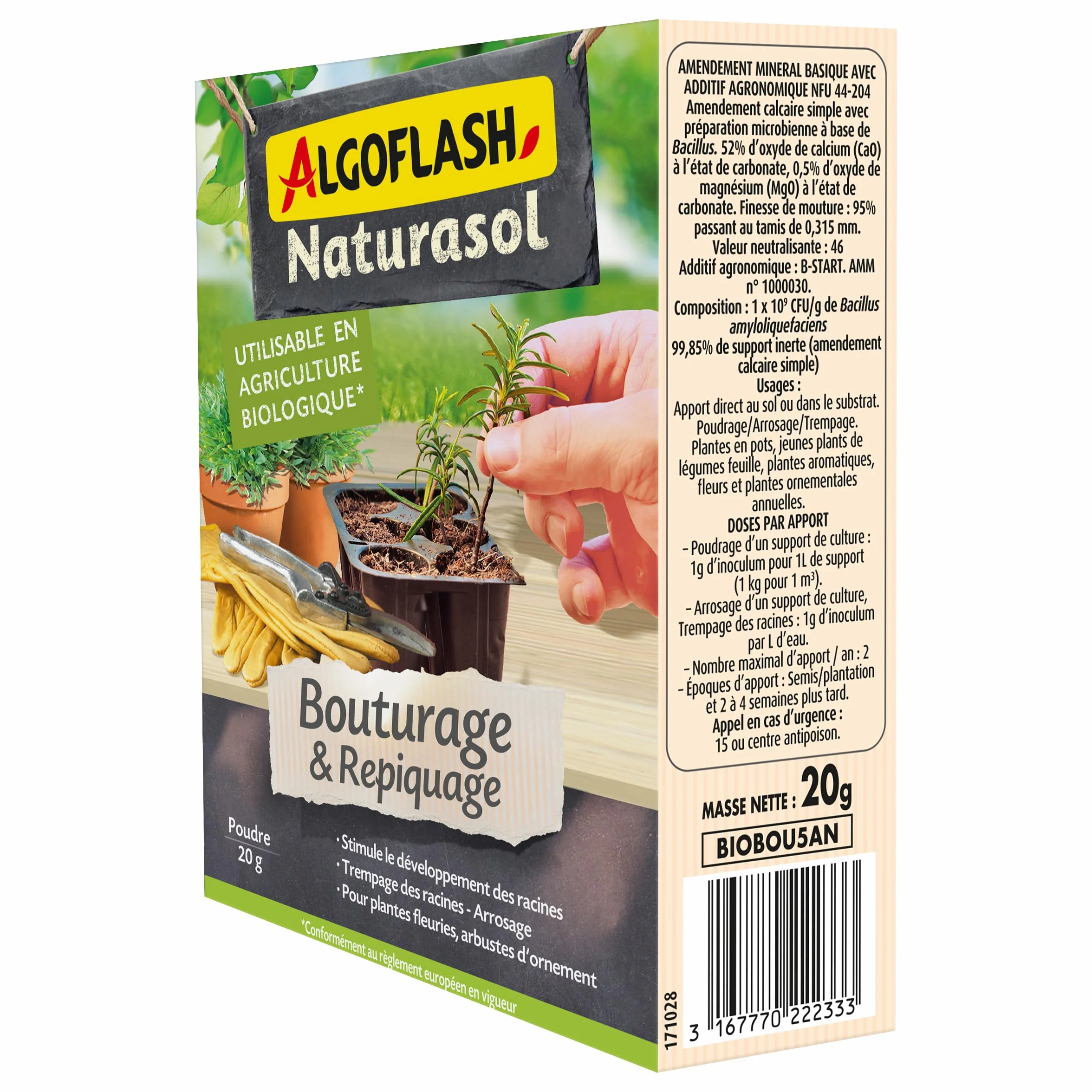 Algoflash Naturasol Poudre Bouturage & Repiquage 20 g