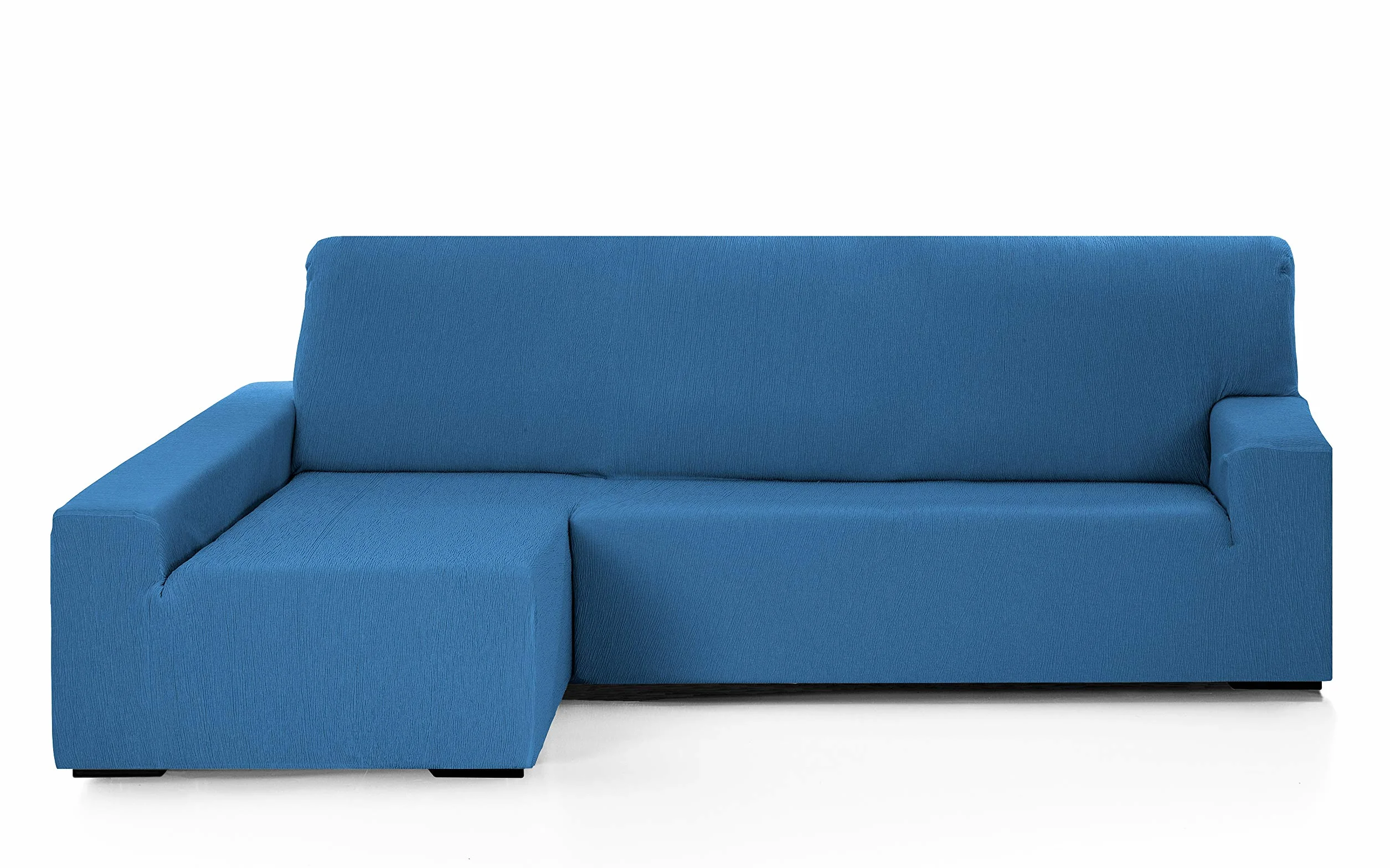 Bleu Hôtesse Housse de Chaise Longue Elastique Martina Home Emilia Bras Gauche Long