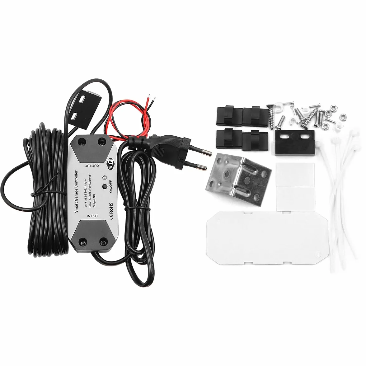 WANGCL Ouvre-Porte de Garage WiFi, contrôle Intelligent avec capteur de Porte de Garage, Compatible avec Tuya Smart Life Alexa Google Assistant