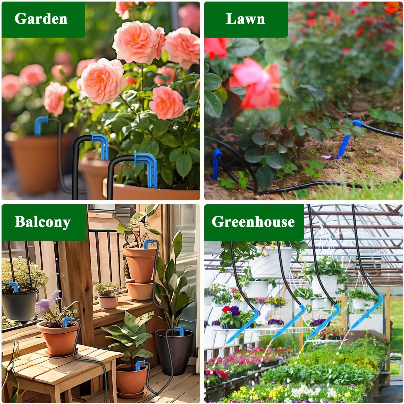 Kit Complet Arrosage Automatique Plantes Goutte À Goutte — Tuyau 10 M, Goutteurs Réglables, Raccords En T, Filtre Anti-Sable