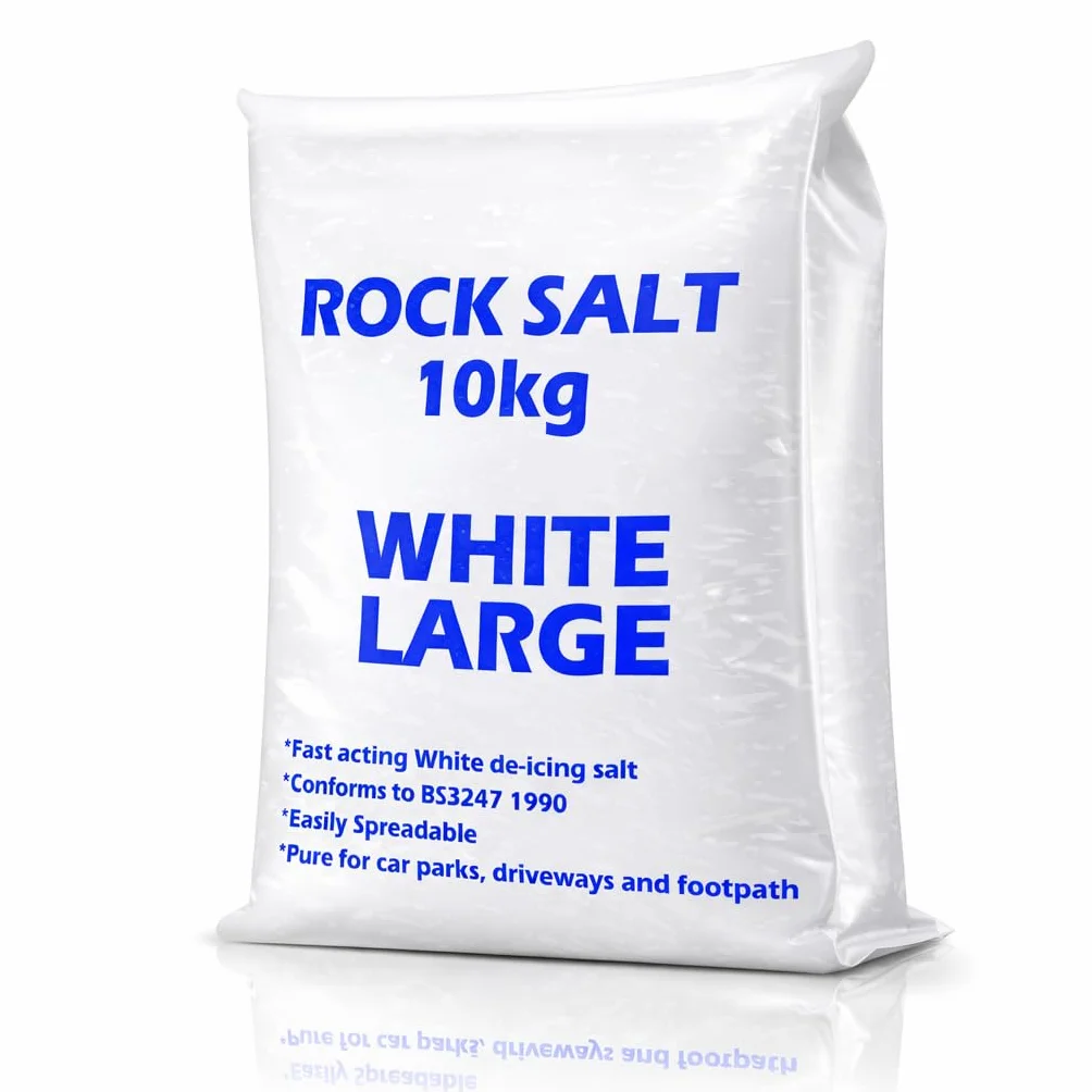 Sac de 10 kg de sel gemme dégivrage sel blanc pour neige et glace