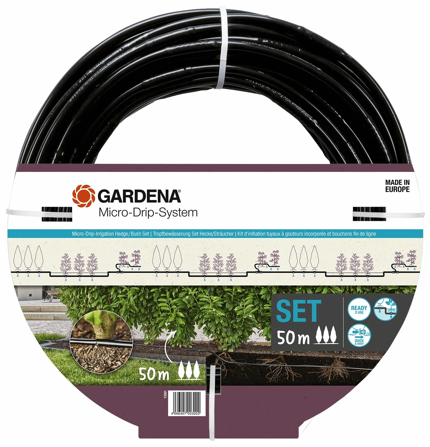Micro-Drip-Irrigation Hedge Bush Set 50 m