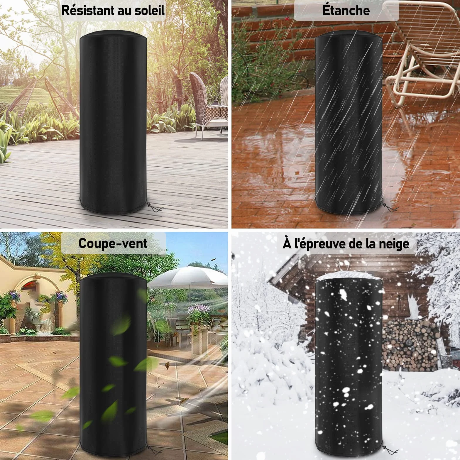 Housse de protection Enders Polo 2.0 50x50x120 cm résistant aux UV pour patio