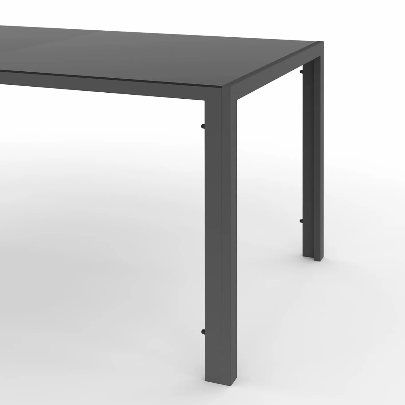 Salon de Jardin Madrid Table 190 CM 8 Chaises Empilables Bleu Canard
