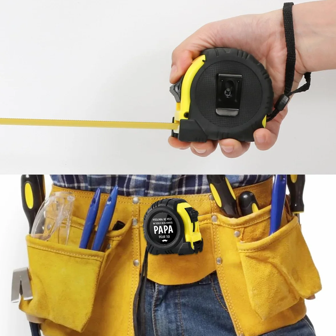Mètre Ruban Cadeau Fête des Pères Jaune