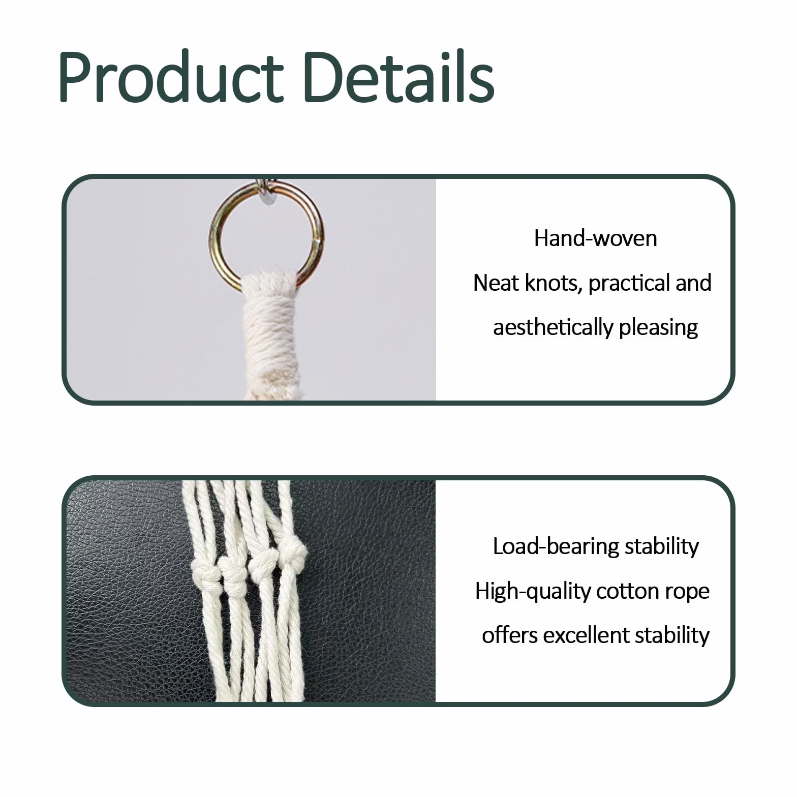 Suspension Plante Macrame Lot de 2 Coton Beige Décoration Intérieure Extérieure Bohème