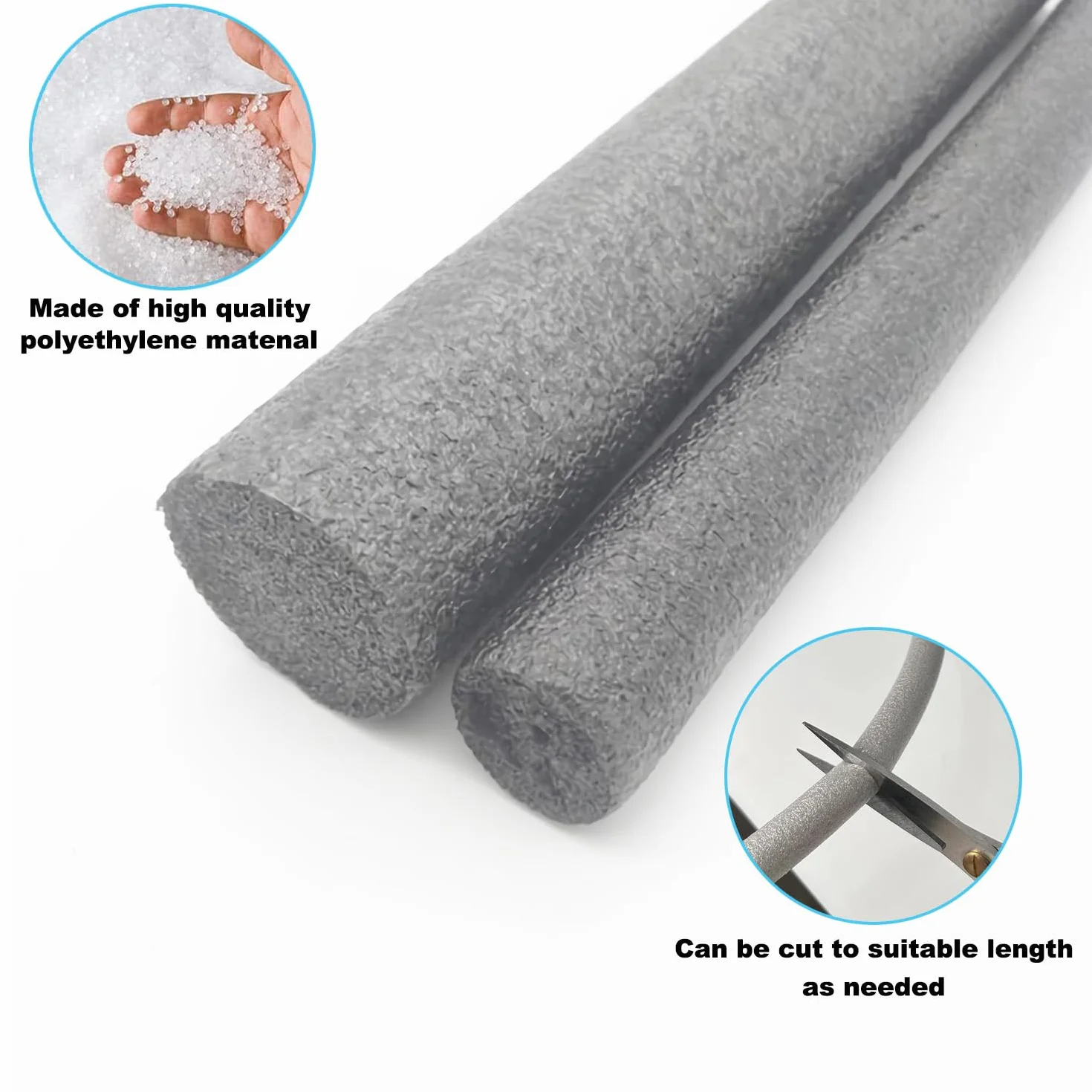 Fond de Joint Rond Ø20mm x 10M Joint Rond Cordon Etanchéité Polyéthylène Torique en Mousse Adapté Aux Mastics Élastomères et Aux Mastics Polyuréthans (10M, 20mm)