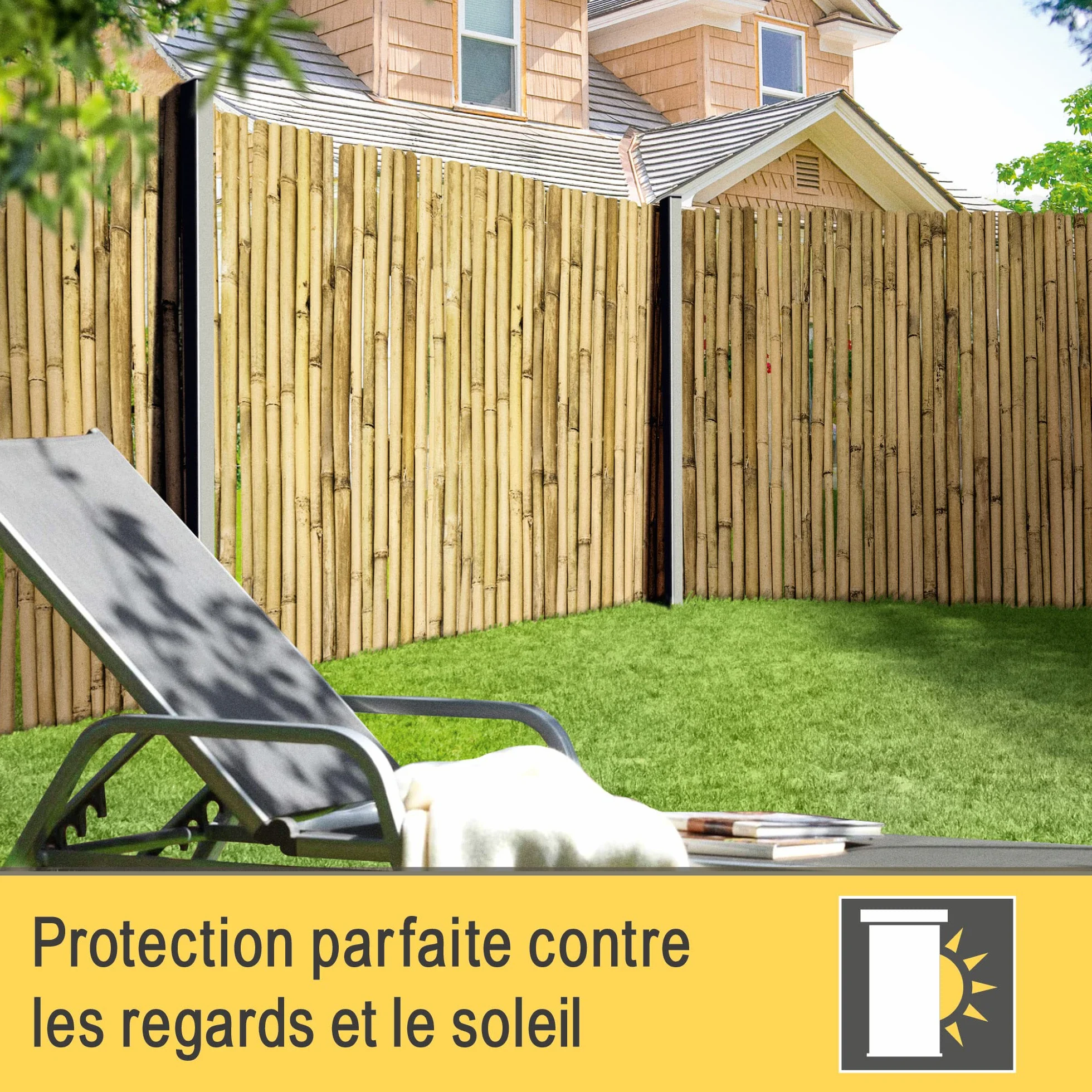 Sol Vision B38 180x250 cm FSC Brise Vue Balcon Jardin Pare Soleil Naturel Robuste