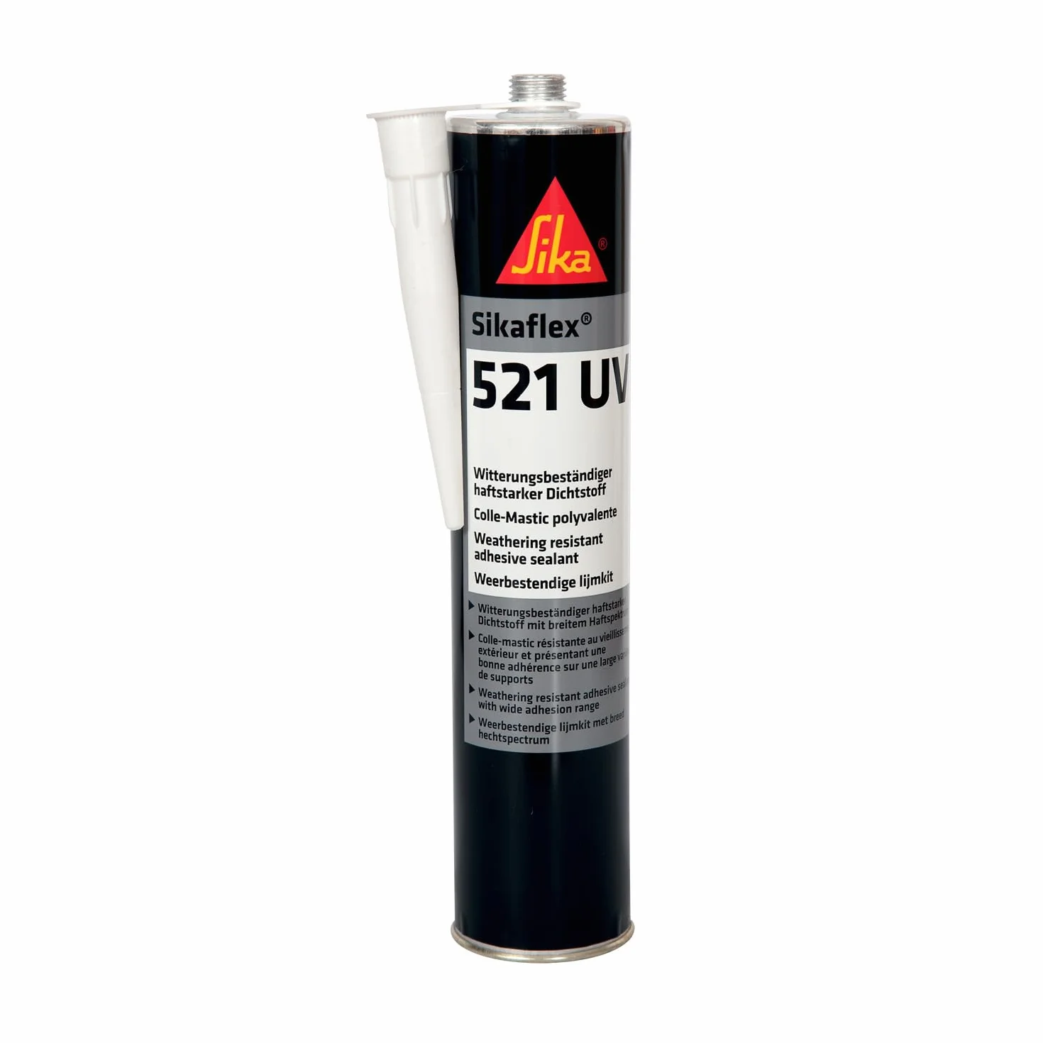 SIKA - Colle-mastic joints d'étanchéité camping-car/caravane/mobil-home - Sikaflex 521 UV Noir - Adhérence élevée - Résistant aux UV - Sans solvant - Résiste aux conditions climatiques - 300ml