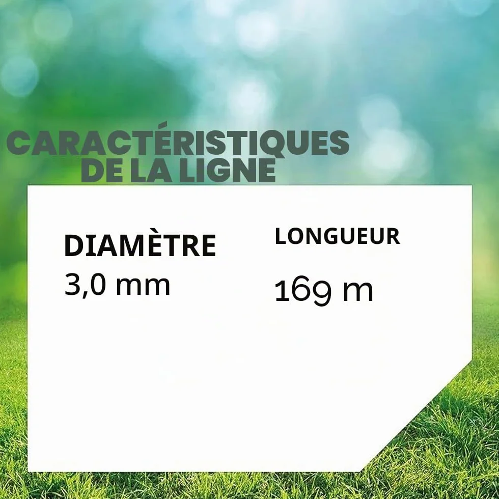 Fil de débroussailleuse Oregon Jaune Rond 3mm 3.0mm x 169m Haute Résistance