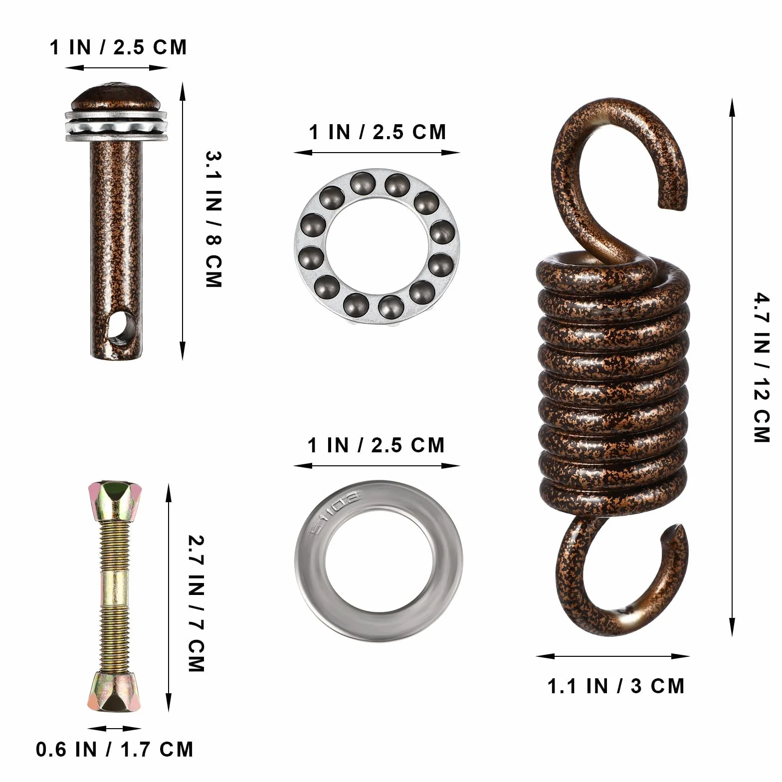 Cabilock Kit de Suspension Robuste pour Chaise Hamac avec Ressort Accessoires Intérieur Extérieur