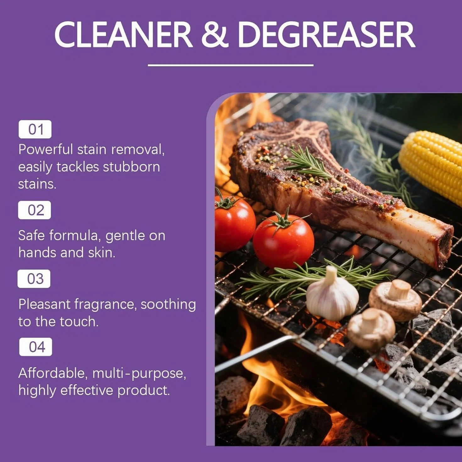 Dégraissant Barbecue Spray 120ML BBQ Nettoyant 2 pièces