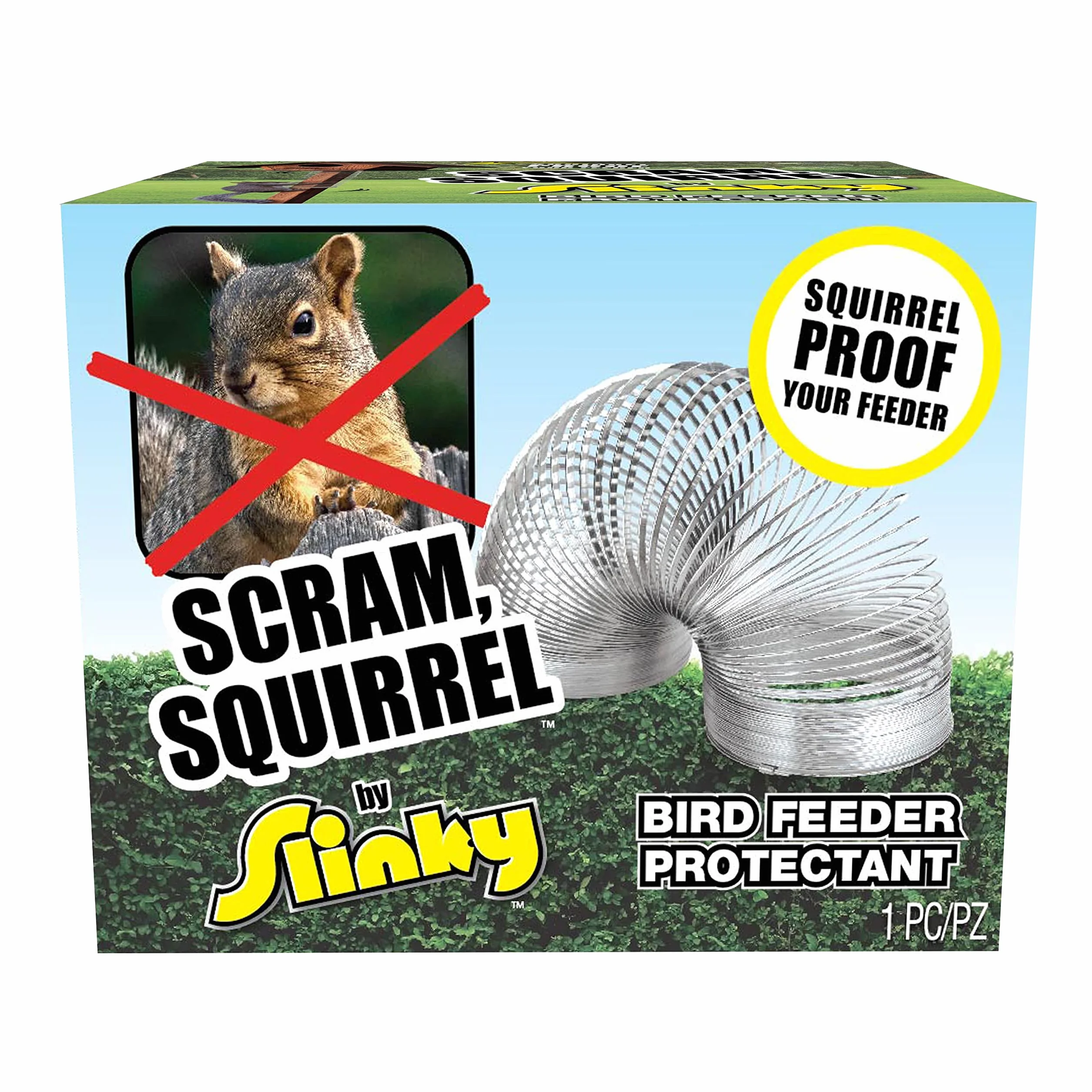 Just Play Slinky Scram Squirrel Mangeoire à oiseaux anti-écureuils