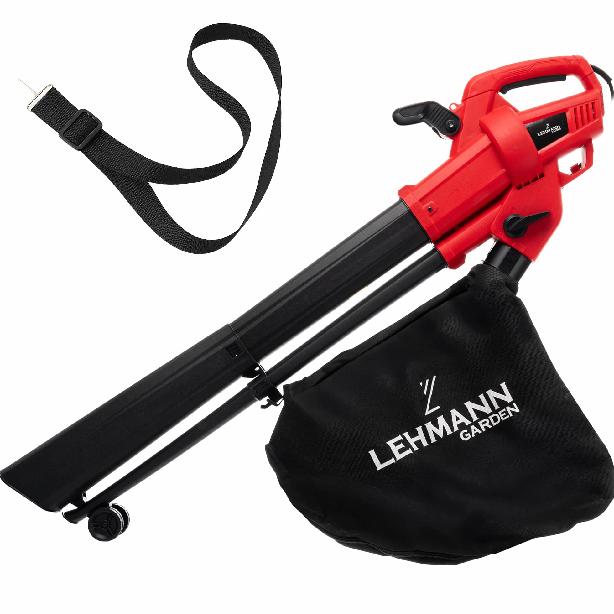 Lehmann 3 en 1 Souffleur de Feuilles Électrique, Aspirateur Broyeur 3500W, 270km/h, 15000 TR/Min, Sac 40L