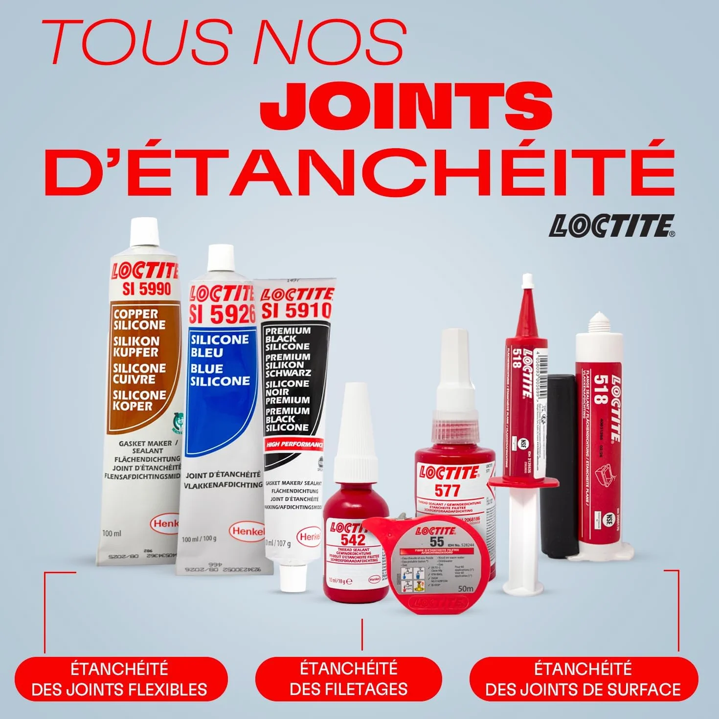 Loctite SI 5980 40 ml Blister Tube - Silicone Noir pour Joints - Haute Température Optimal pour Moteurs et Composants - Joint Silicone de Qualité Professionnelle