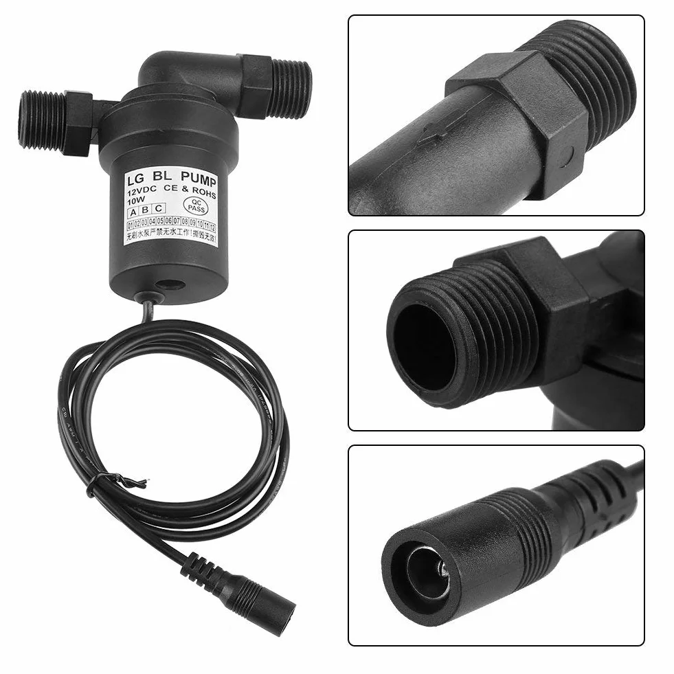 Pompe Solaire, 10W Pompe à Eau Solaire DC 12V, Pompe à eau submersible sans balai, Fontaine Solaire Pompe, système de circulation de l'eau, pour le pompage de circulation