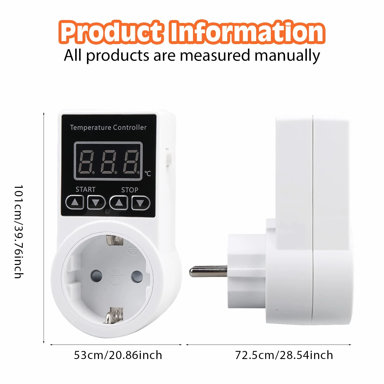 Vaileal Thermostatique Numérique avec Capteur, Interrupteur de Température Étanche, Thermostat Intelligent pour Serre
