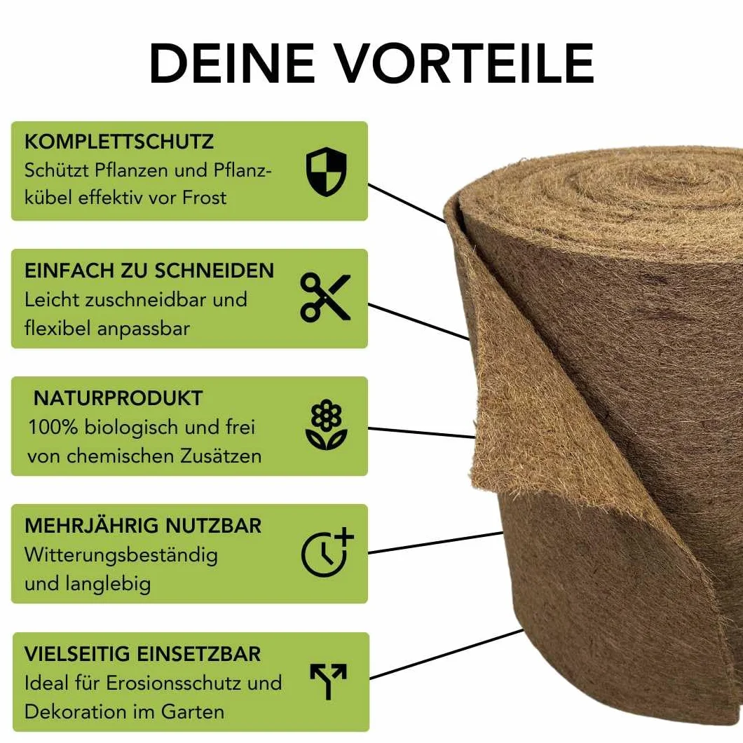 Florade® Tapis coco protection hivernale plantes en pot 100% biologique différentes tailles