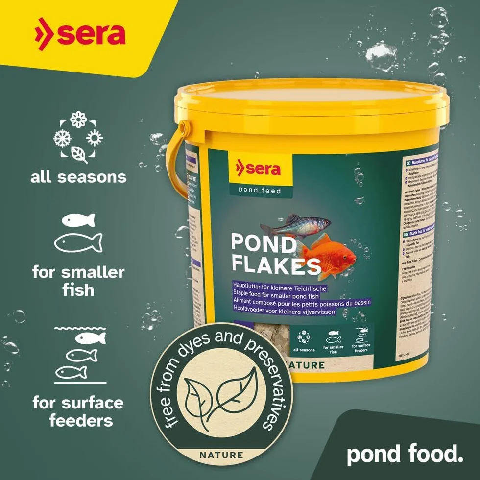 Sera Pond Flakes 3.8 L 560 g – Aliment composé flottant pour poissons de bassin