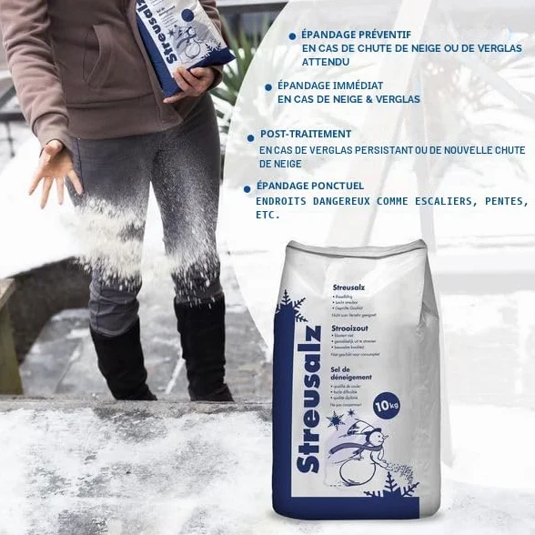 Hamann Sel de déneigement 20 kg – longue durée sur glace épaisse et neige
