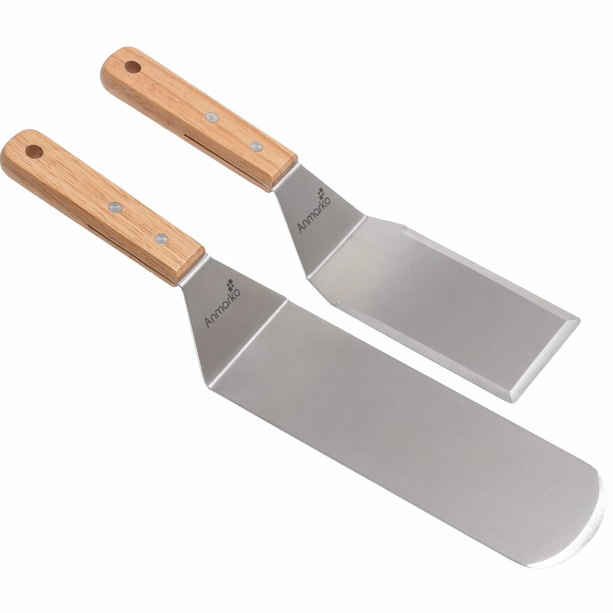Spatule en métal acier inoxydable pour plaque de cuisson Teppanyaki, gril et barbecue