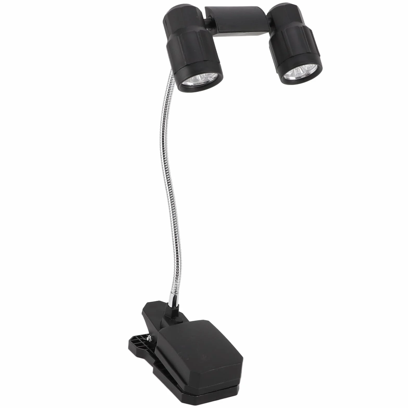Lampe de Barbecue à Pince LED Double Tête, Lumière Flexible 360° pour Extérieur
