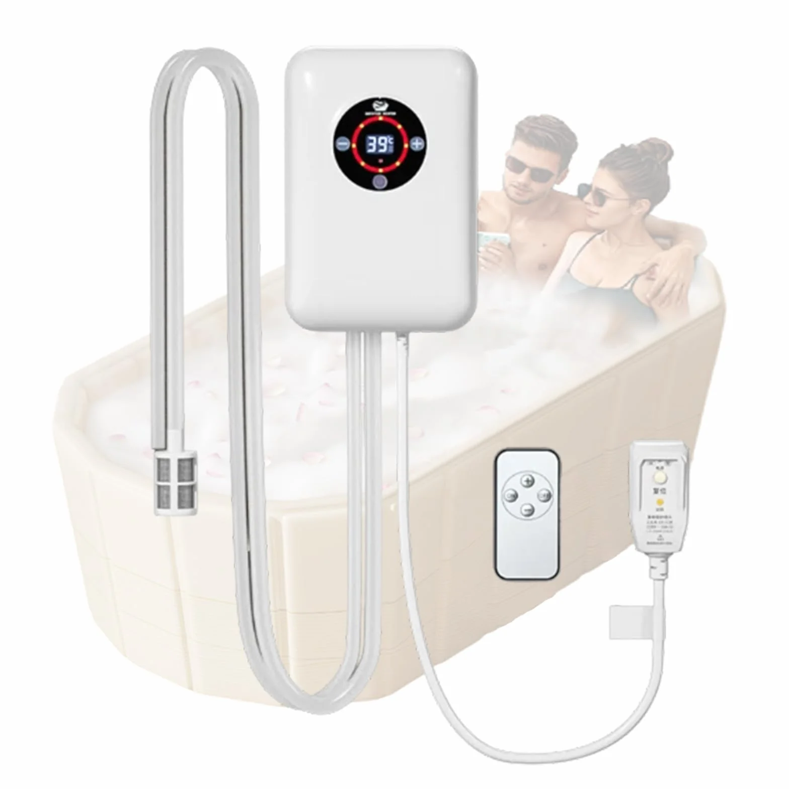 Chauffage pour Piscine Chauffe Eau, 8.6 x 5.8 x 2.9 inch Garde l'Eau Chaude