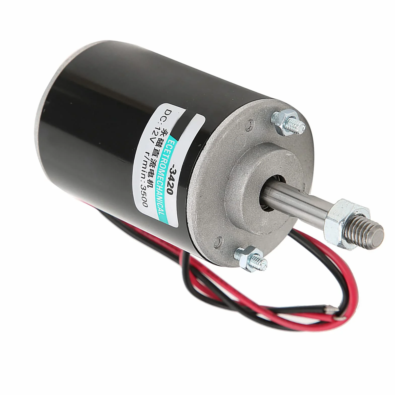 Moteur Générateur 12V 24V Moteur à Courant Continu 200W Moteur à Courant Continu à Aimant Permanent Haute Vitesse à Faible Bruit Cw Ccw Mini Moteurs électriques Brossés 30W (12V3500 tr/min)