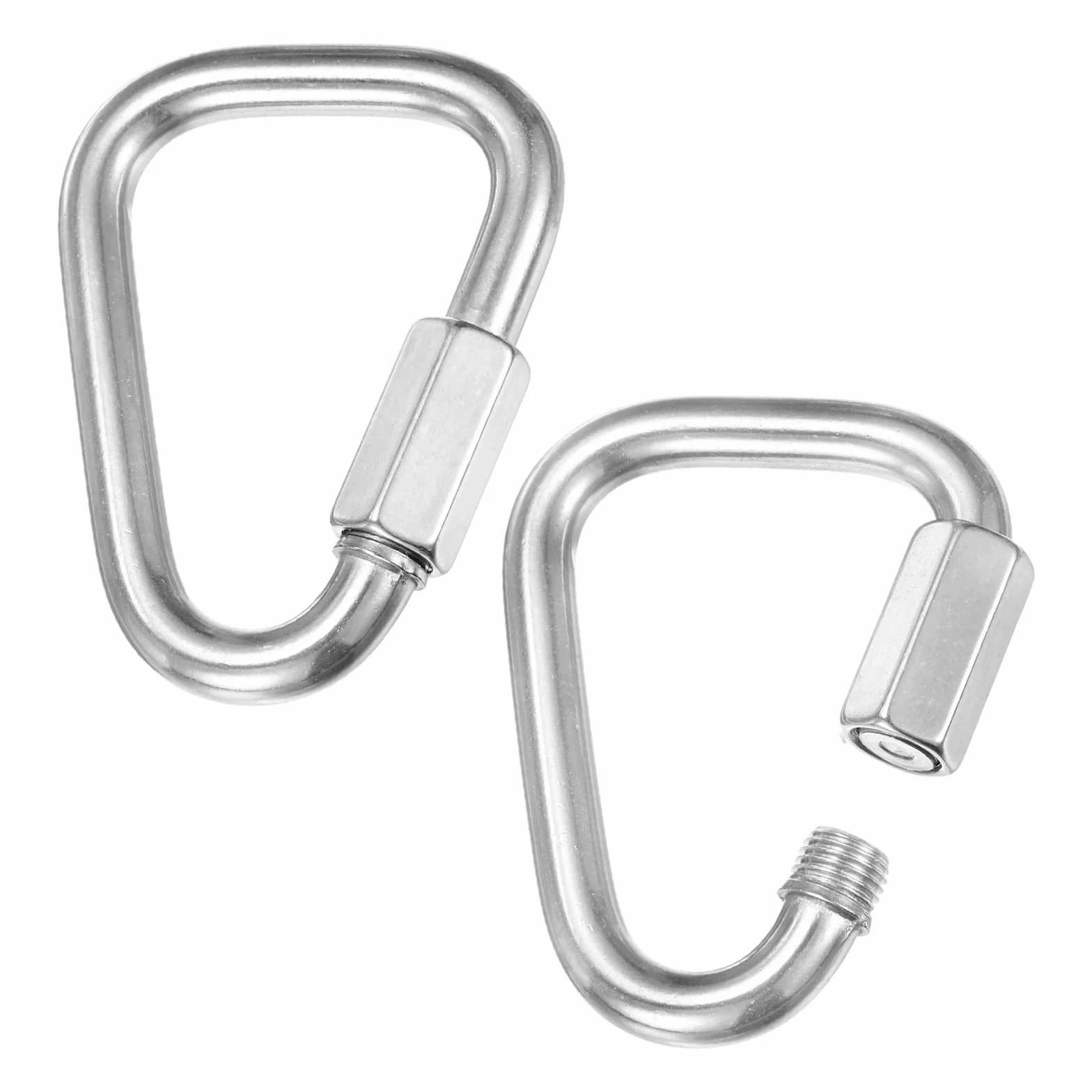 M METERXITY Connecteur de chaîne rapide en acier inoxydable, triangulaire, verrouillage de chaîne de réparation pour balançoire/camping/randonnée/sac à dos