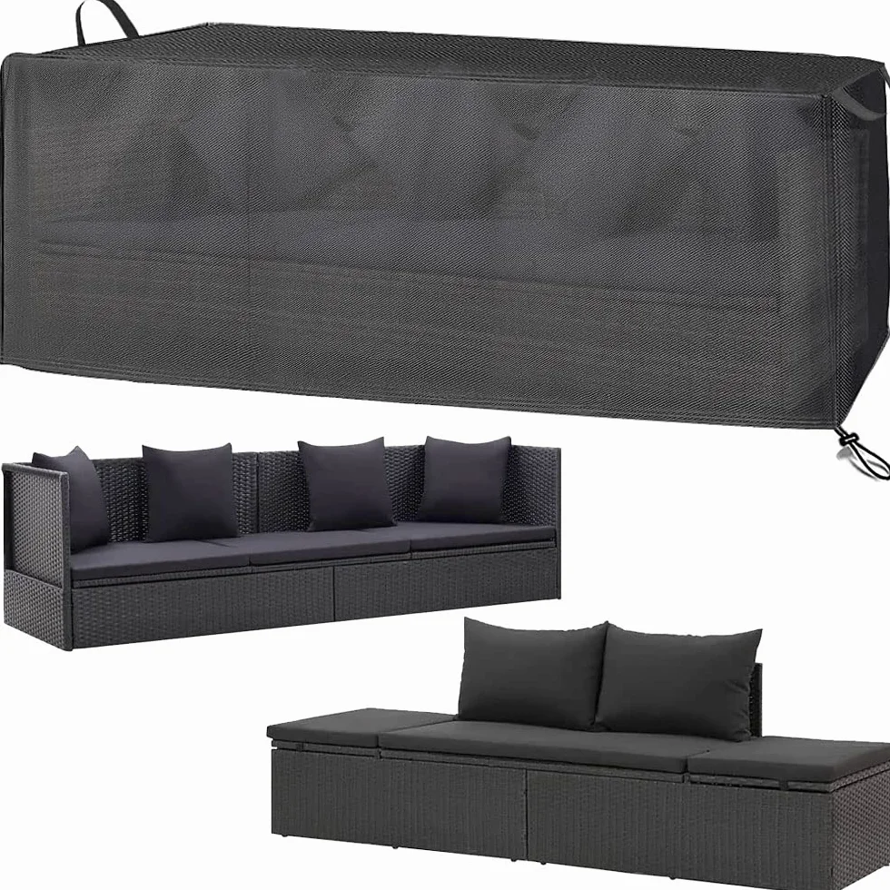Housse de Protection Oxford 420D pour Meubles de Jardin 220x80x80 cm
