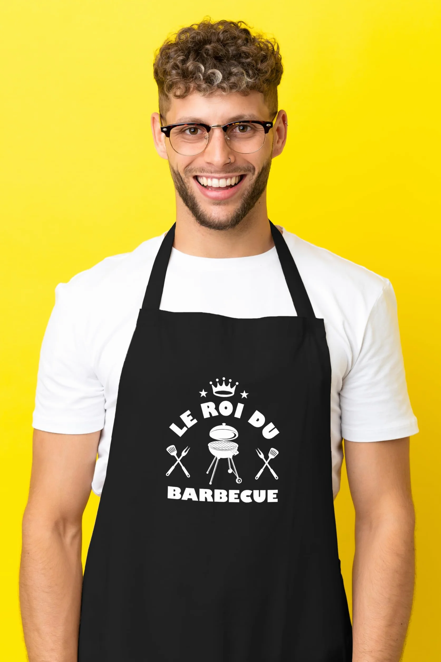Le Roi du Barbecue Tablier de Cuisine pour Maîtres des Grillades