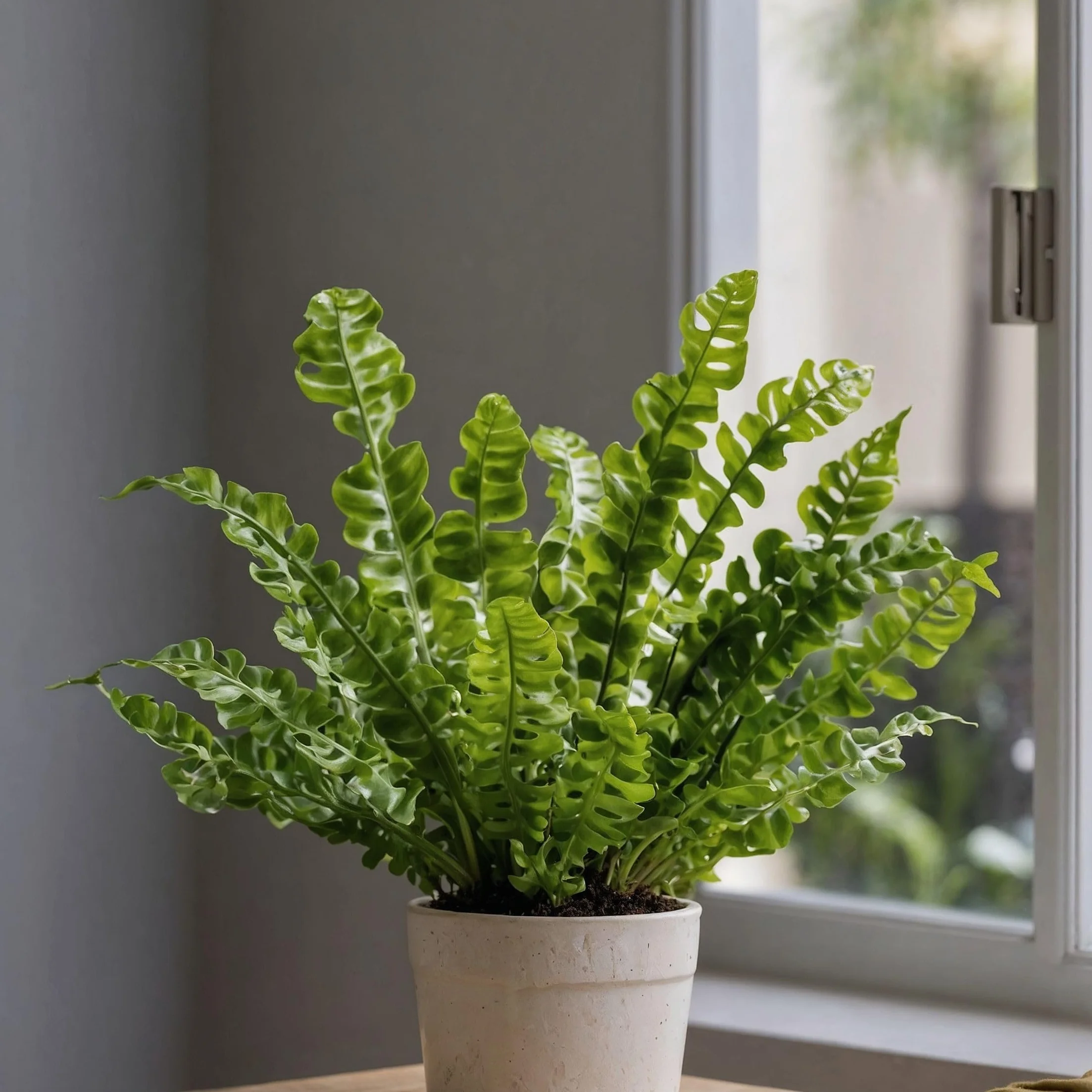 Asplenium nidus 'Vague croustillante' Plante d'intérieur Pot 12cm Hauteur 25-40cm