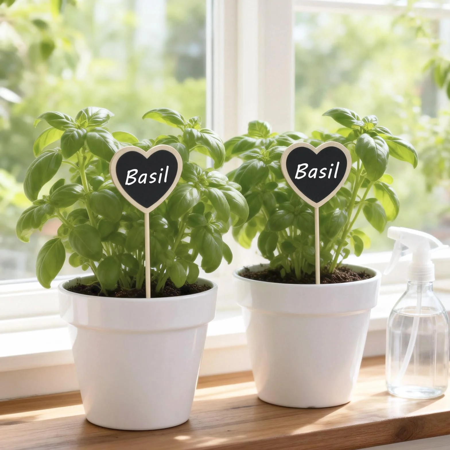 KINGLAKE 20 pièces étiquettes pour plante de bois jardin exterieur coeur