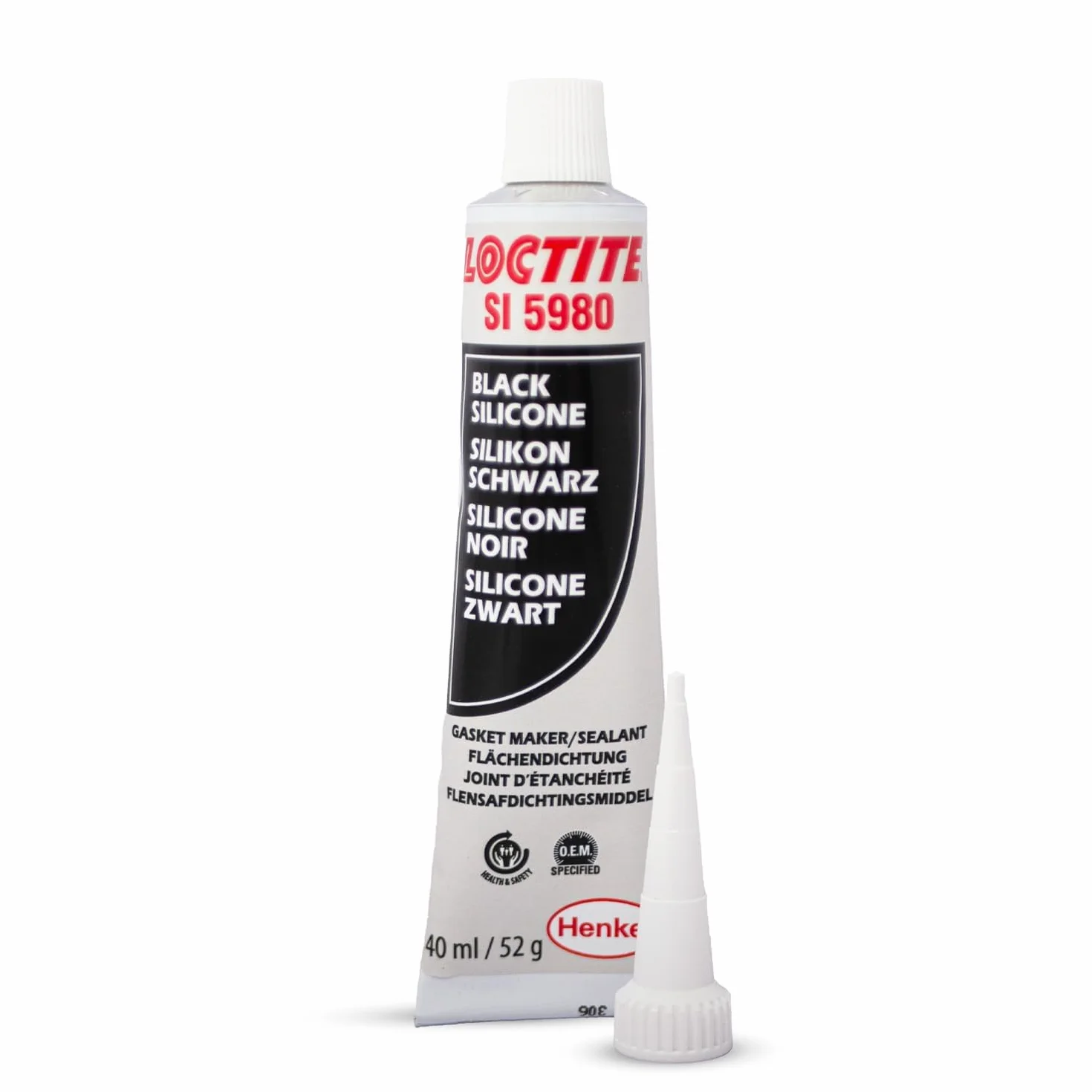 Loctite SI 5980 40 ml Blister Tube - Silicone Noir pour Joints - Haute Température Optimal pour Moteurs et Composants - Joint Silicone de Qualité Professionnelle