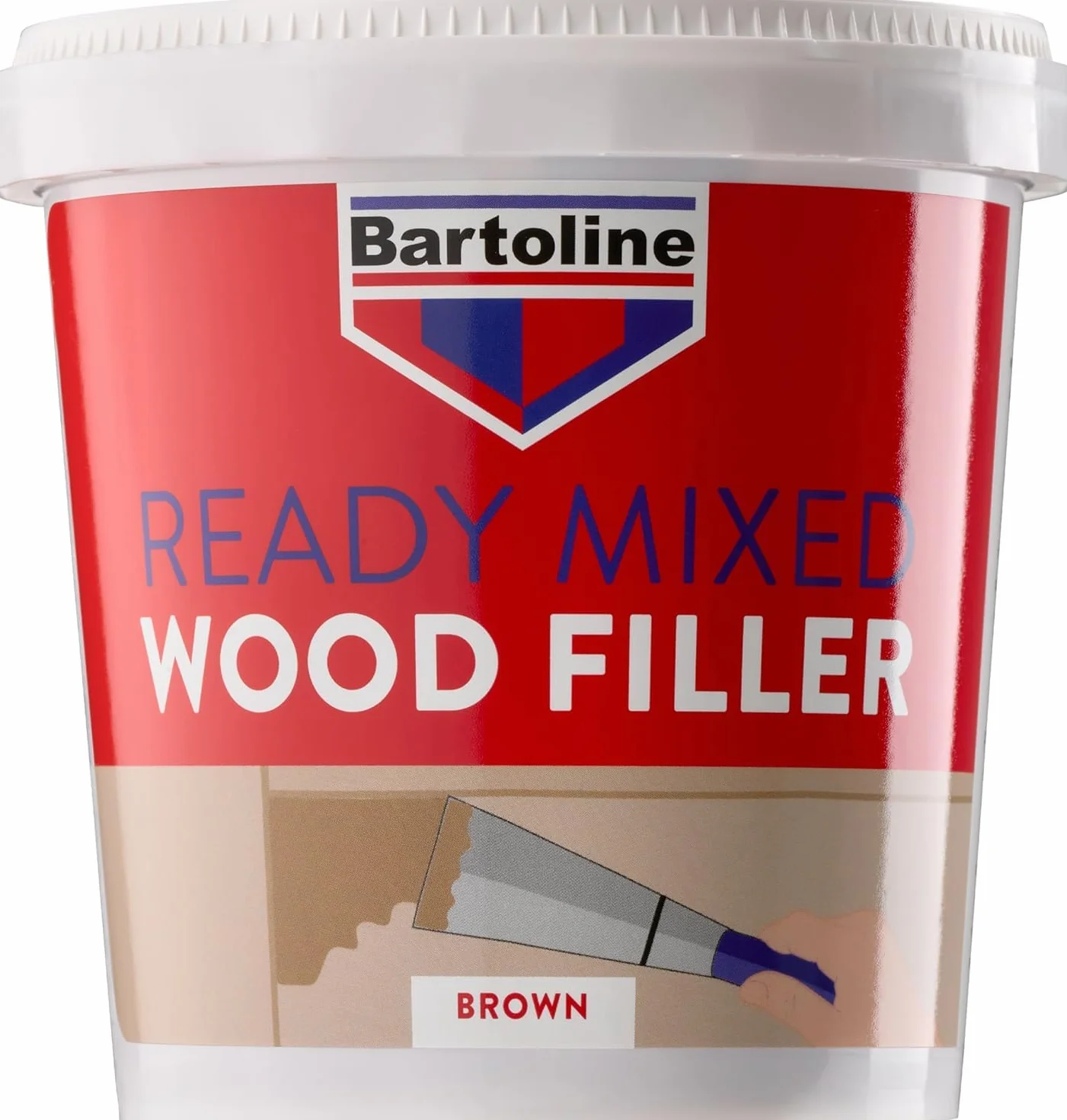 Bartoline Ready Mixed Wood Filler Brown 1 kg – Mastic Durable et Facile à Utiliser pour Les Réparations de Bois à l'Intérieur et à l'Extérieur