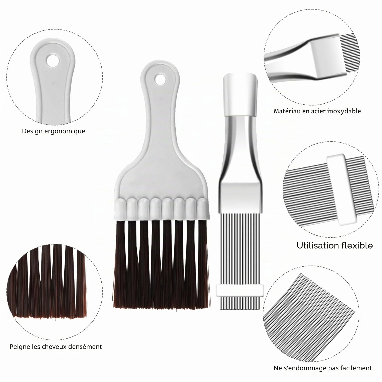 Brosse De Nettoyage Condenseur De Climatiseur, 4 PièCes Kit Nettoyage Climatisation Split, Brosse De Nettoyage D'Ailerons De Climatisation, Peigne à Condensateur Climatiseur Pour Les RéFrigéRateurs