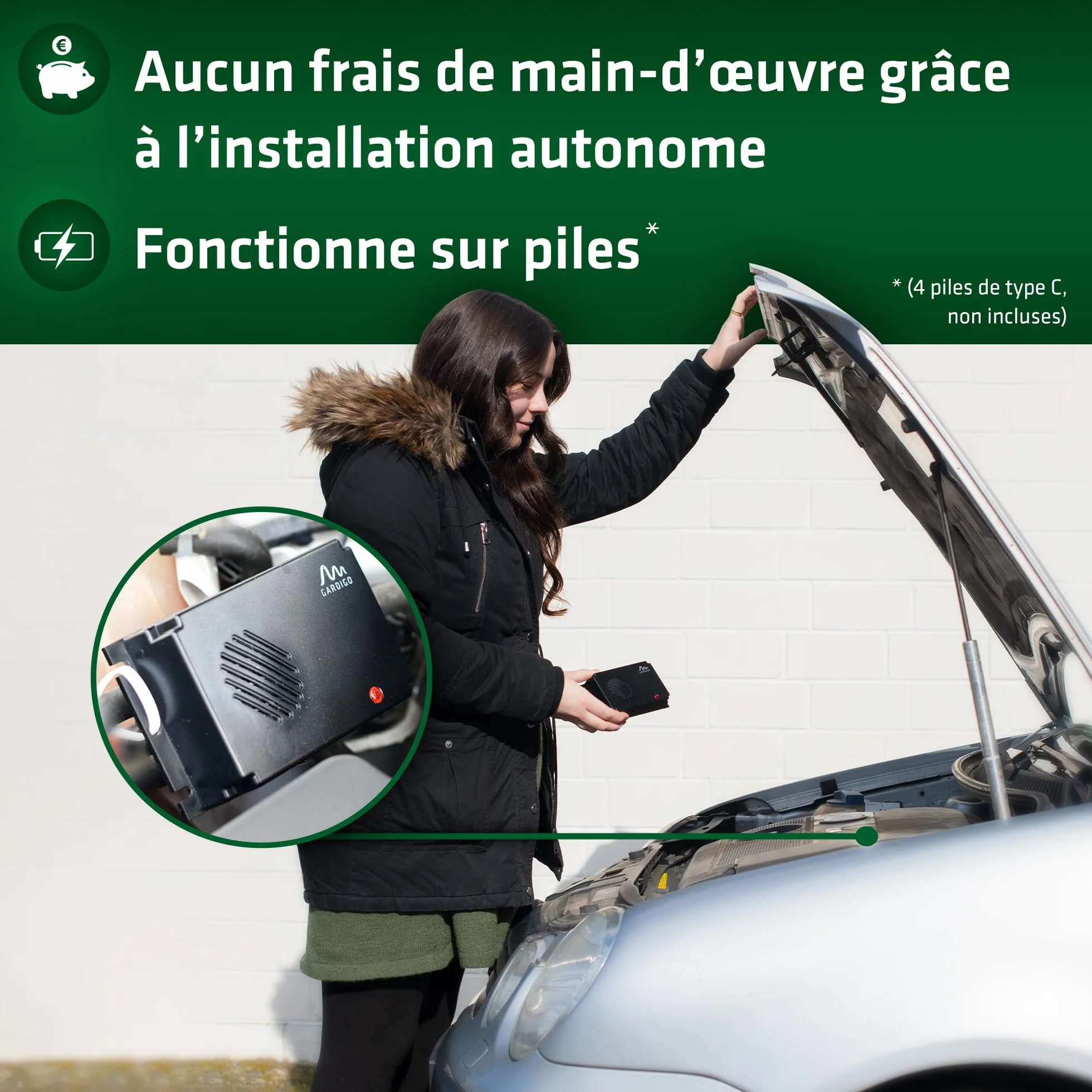 GARDIGO® Répulsif Anti Fouines Ultrason Repeller Anti-Martres Souris Ratons Laveurs Rongeurs